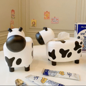 Cute ABS 2in1 Cow Tissue Box And Toothpick Box