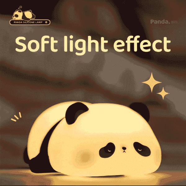 Silicone Cute Sleeping Panda Tap Night Light for Kids