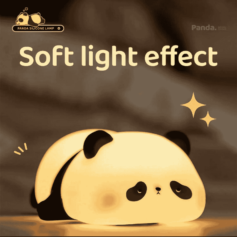 Silicone Cute Sleeping Panda Tap Night Light for Kids