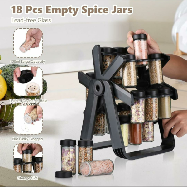 18 Jar Rotating Spice Wheel Premium Quality - Image 6