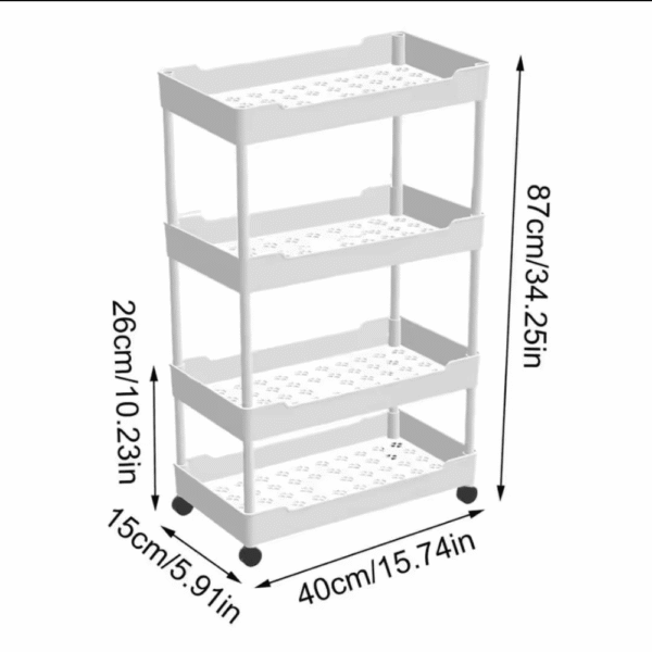 4 layer high Quality Big size portable trolly rack with aluminum pipes - Image 2