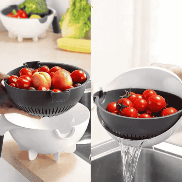 9in1 Vegetable cutter chopper with drain basket - Image 4