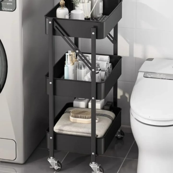 3 Tier Fold Away Trolley Imported Made in China - Image 3