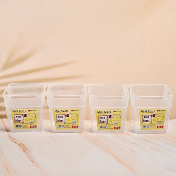MultiPurpose Plastic Pack Of 4 Mini Crate Storage Box - Image 2
