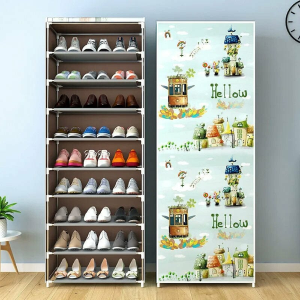 PRINTED 10 LAYER SHOE RACK (RANDOM PRINTS) - Image 4