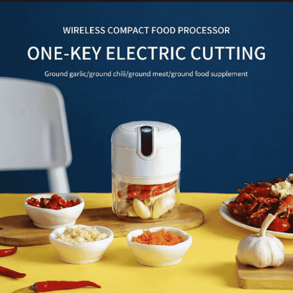 Rechargeable Mini Electric Chopper 250ml capacity - - Image 4