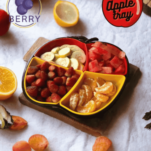 Apple Shape Tray (Plastic Material) Random Color - Image 5