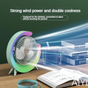 G Shape RGB Lightening Fan With 3 Speed Gear