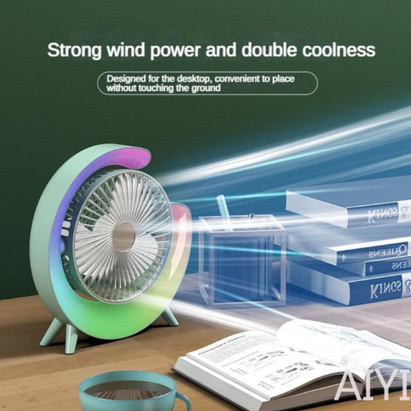 G Shape RGB Lightening Fan With 3 Speed Gear