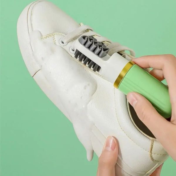 3in1 Shoe Brush with Dispensing Bottles Soft Bristled Wash Shoe Cleaning