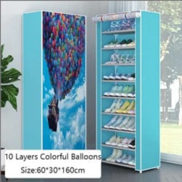 PRINTED 10 LAYER SHOE RACK (RANDOM PRINTS) - Image 5