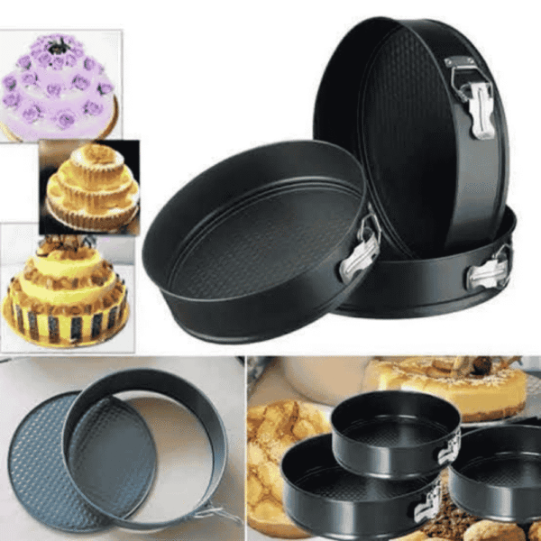 NON STICK CAKE MOULD SET 3-pcs - Image 2
