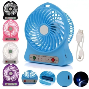 Mini Rechargeable Fan with Speed Control (Random color)