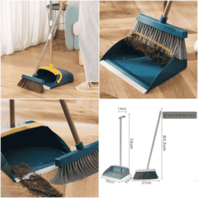 Attachable Broom With Dustpan