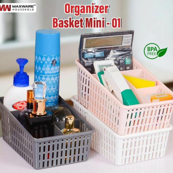 MultiPurpose Plastic Organizer Basket Mini - Image 2