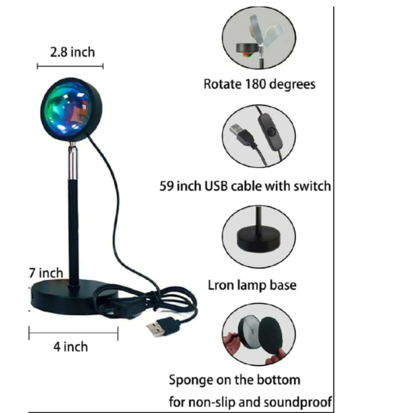 LED SUNSET LAMP RGB (BOX PACKING) - Image 10