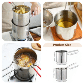 Stainless Steel Deep Fryer Pot With Stainer