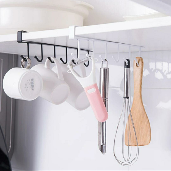 6 Iron Hook Under Cabinet Mug Holder - Image 7