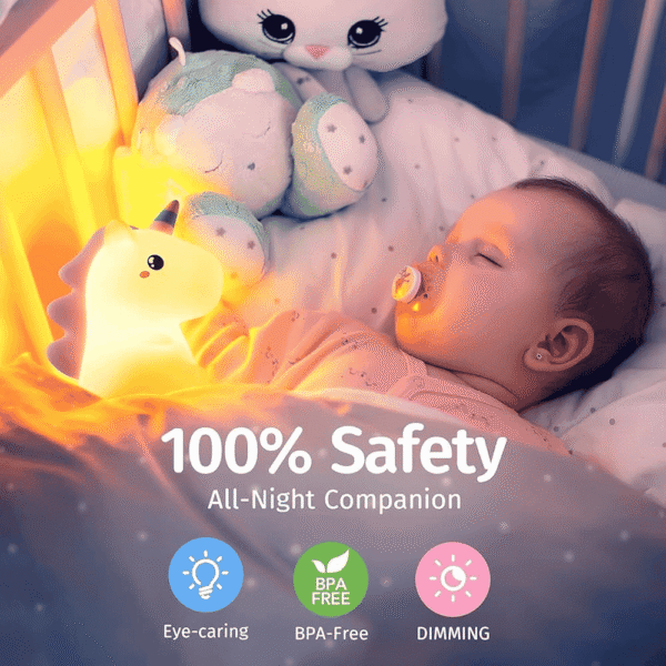 Cute Unicorn 🦄 Touch Silicone Light for Kids - Image 3