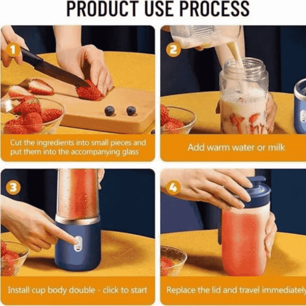Rechargeable Juicer Blender With Shaker Bottle - Image 5