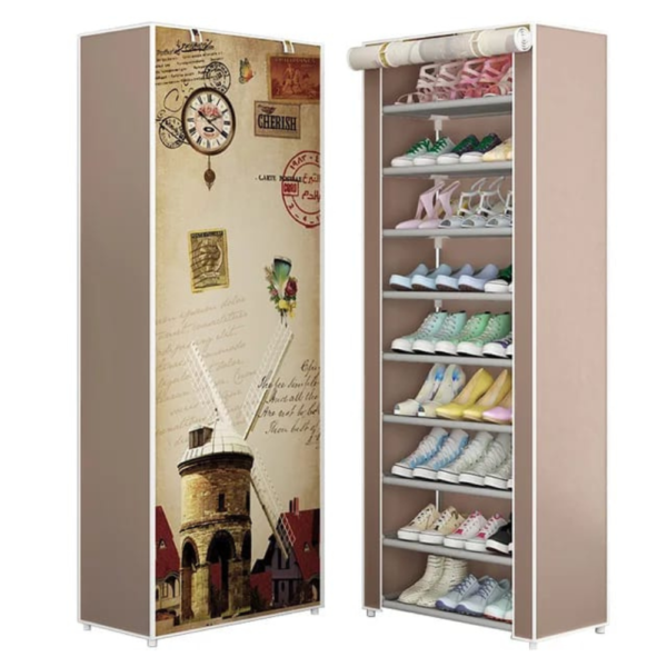 PRINTED 10 LAYER SHOE RACK (RANDOM PRINTS) - Image 2