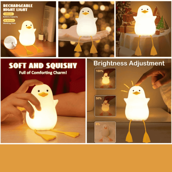 Cute Duck Touch Silicone Light for Kids