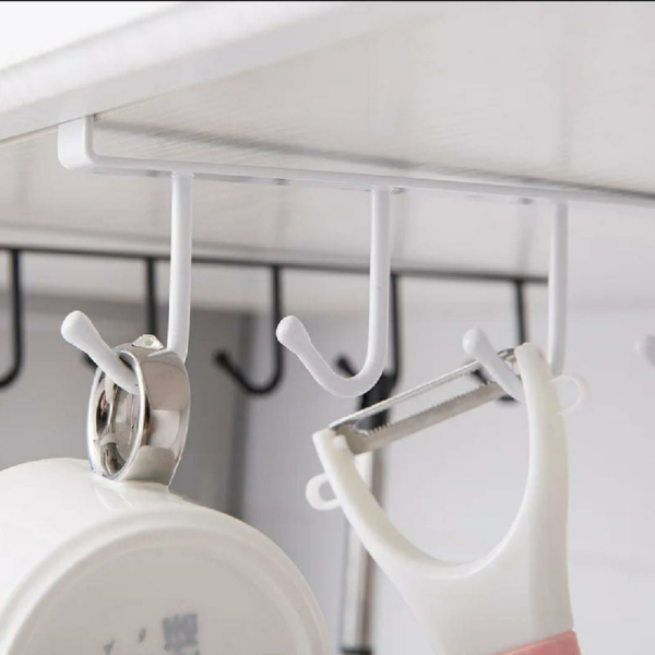 6 Iron Hook Under Cabinet Mug Holder - Image 9