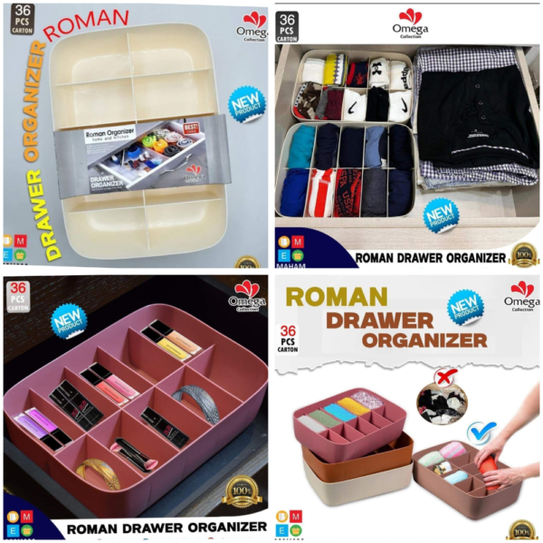 Plastic MultiPurpose Roman drawer organizer