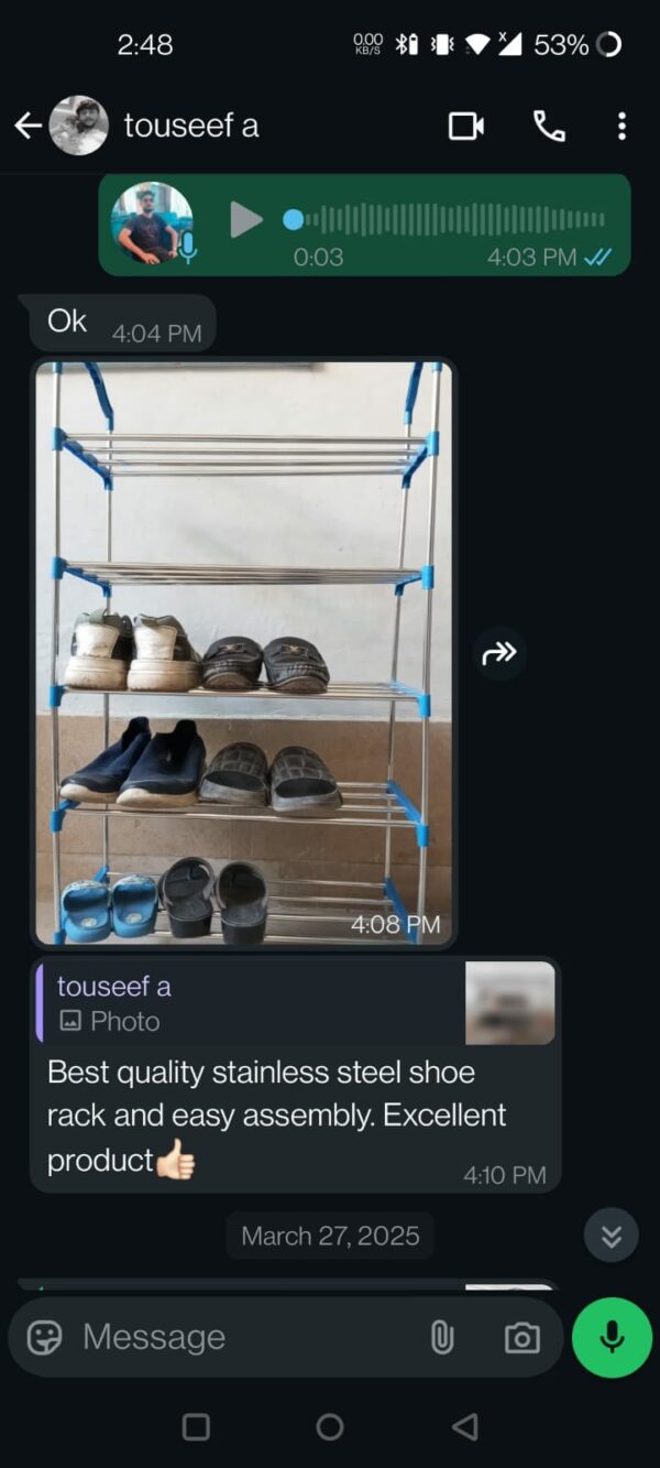 5 Layers Stainless Steel Shoe Rack - Image 3