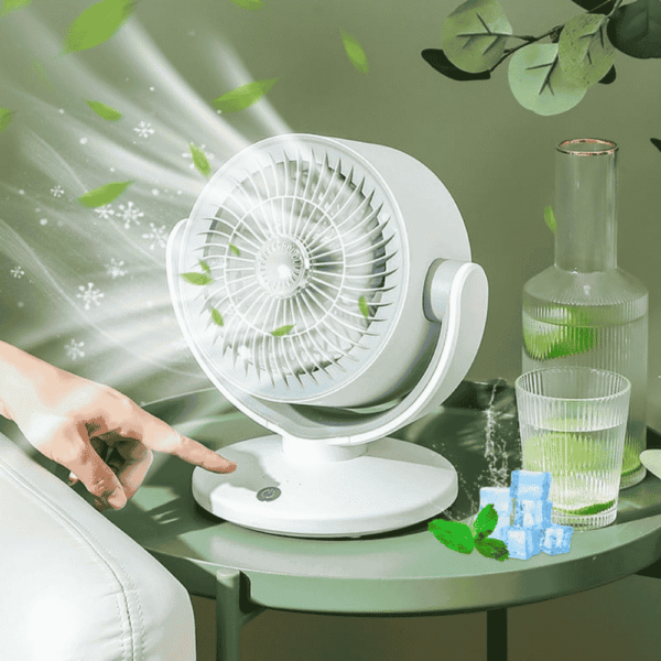 Mini Air Circulator Fan, Vortex Fan, Desk Fan, Portable Fan, 3 Speed Settings, - Image 4