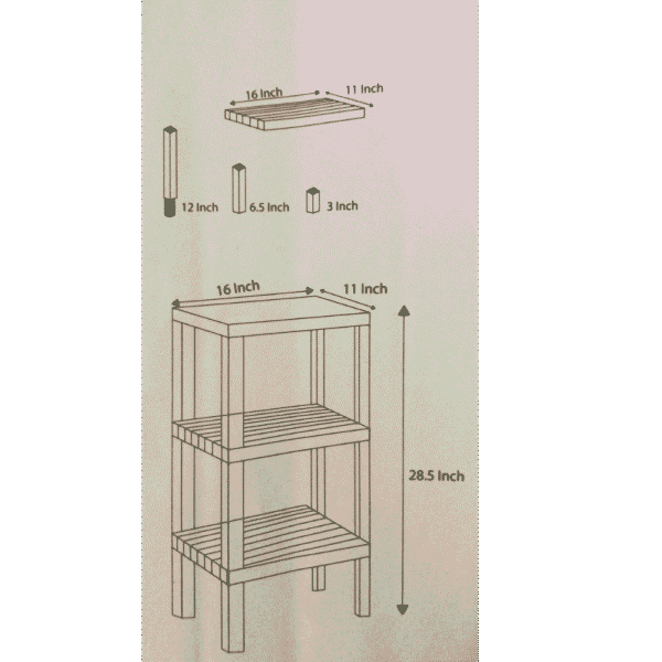 Max Multipurpose Rack (3 Floors) - Image 4