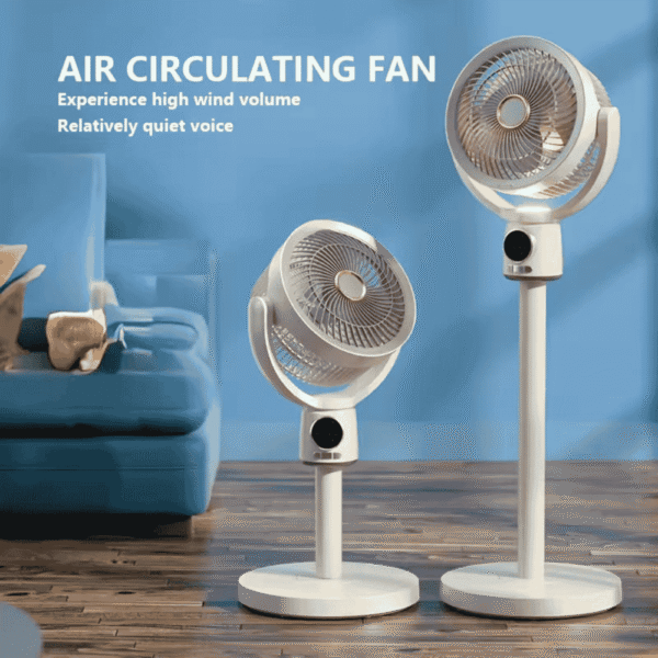 Air Circulation Floor Fan with Night Light Desktop Fan with Detachable Rod  Wind Speed - Image 2