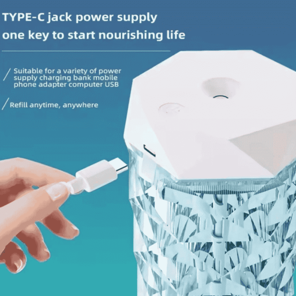 Diamond Rose Shaped  Lamp with humidifier  Big size - Image 4