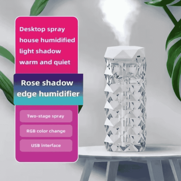 Diamond Rose Shaped  Lamp with humidifier  Big size - Image 2