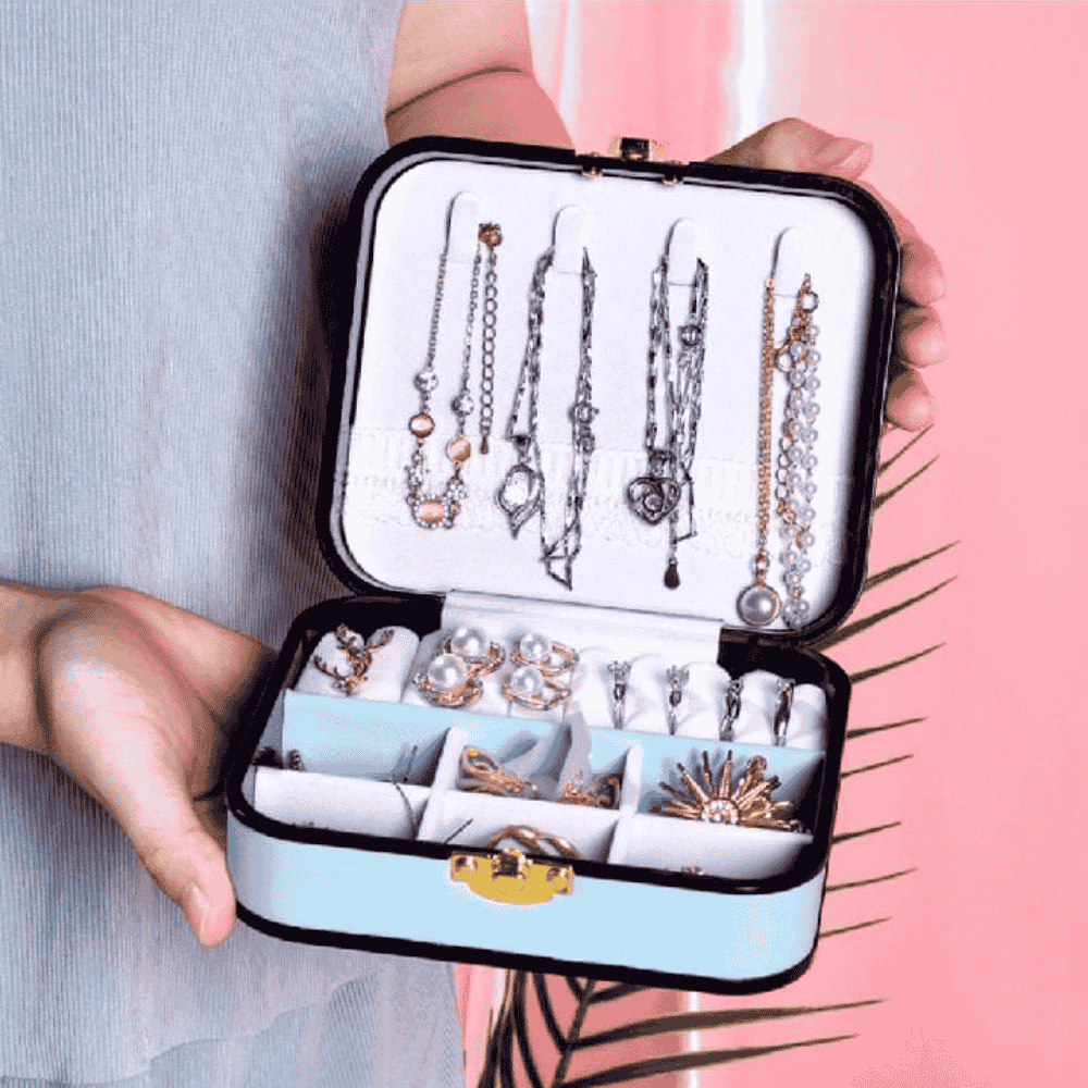 Small Case Portable Case Mini Jewelry Boxes Jewelry Organizer Earrings Case - Image 2