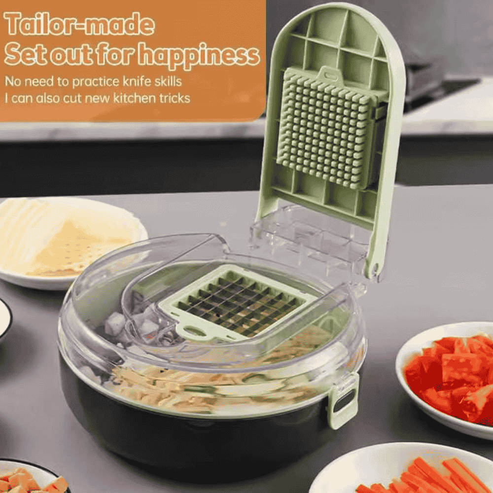 Vegetable Chopper with Container Multifunctional 13 in 1 Time-saving