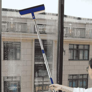 2-in-1 Window Squeegee with Telescopic Handle – Multi-Function Glass Cleaning Tool