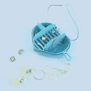 Acrylic Heart Shape Jewelry Organizer, Portable Heart Jewellery Holder