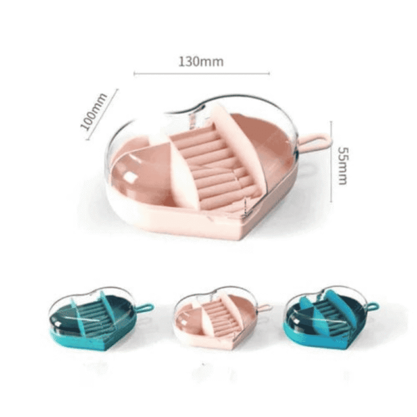 Acrylic Heart Shape Jewelry Organizer, Portable Heart Jewellery Holder - Image 5