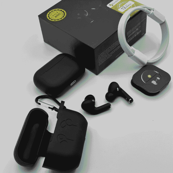 Airpords Pro 2 Black with Buzzer Edition High Quality (With Silicon Pouch) - Image 4