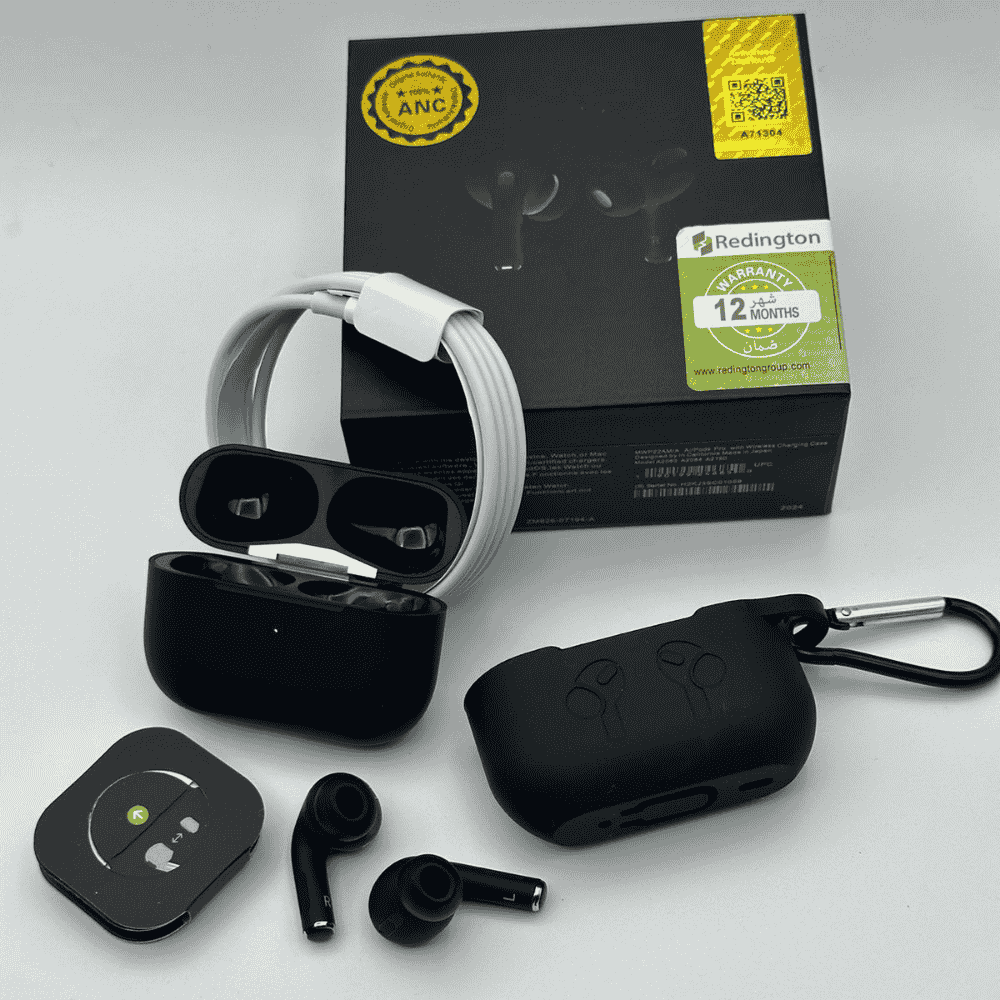 Airpords Pro 2 Black with Buzzer Edition High Quality (With Silicon Pouch)