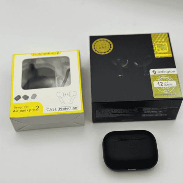 Airpords Pro 2 Black with Buzzer Edition High Quality (With Silicon Pouch) - Image 2