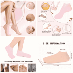 Silicone Moisturizing Socks (Pair) Good Quality