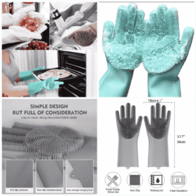 Silicone Washing Gloves (Pair)