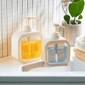 Refillable Wash Hand Liquid, Dish Detergent, Shampoo Lotion Bottle with Pump