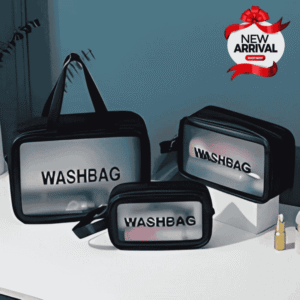 3 Pcs Unique Transparent Makeup Pouch Imported Bags
