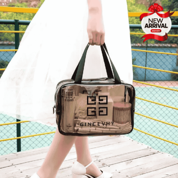 3 Pcs Unique Transparent Makeup Pouch Imported Bags - Image 8