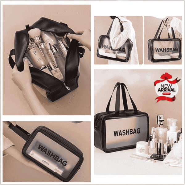 3 Pcs Unique Transparent Makeup Pouch Imported Bags - Image 6