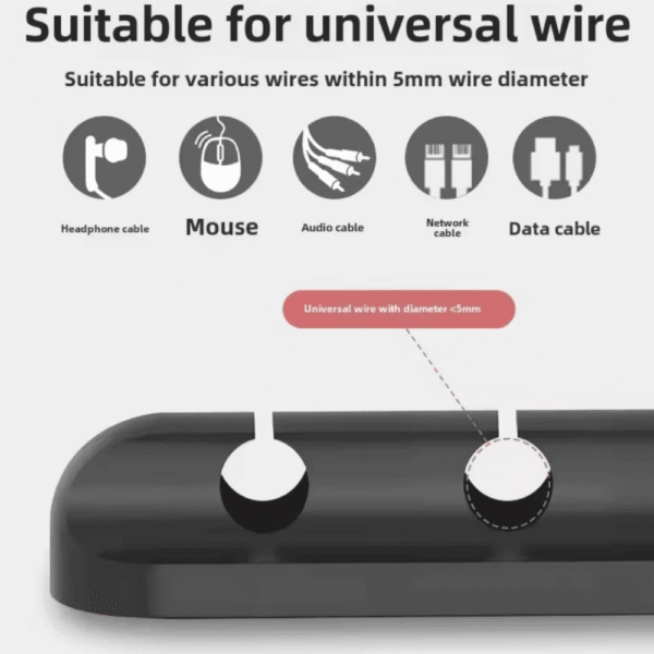 Dasktop Wire Organizer Self Adhesive Charging Cable Management Tool - Image 2