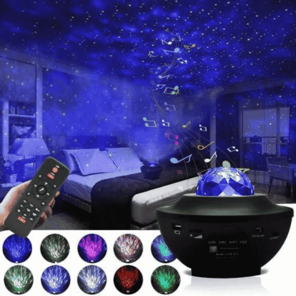 Galaxy Projector Star Light Speaker With Remote Control - Image 2